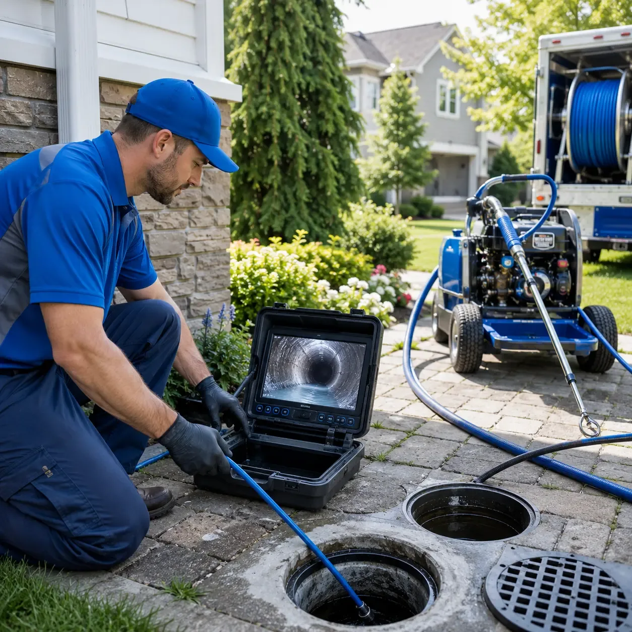 Outdoor drain cleaning professionals serving Stafford Springs, CT